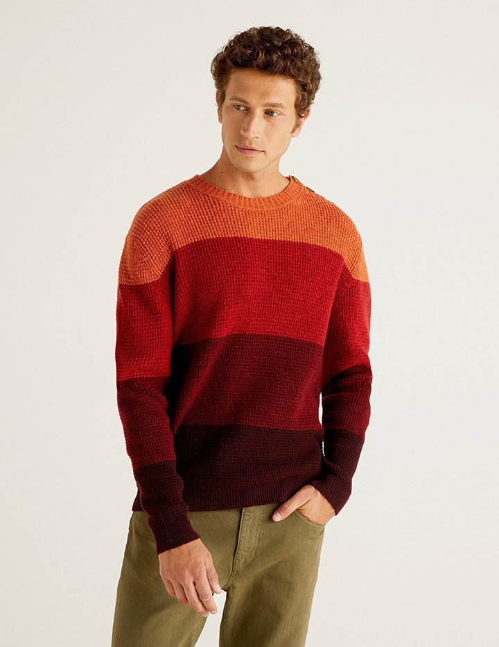 

Джемпер мужской 21A_107MK1O95 United Colors of Benetton разноцветный M, 21A_107MK1O95