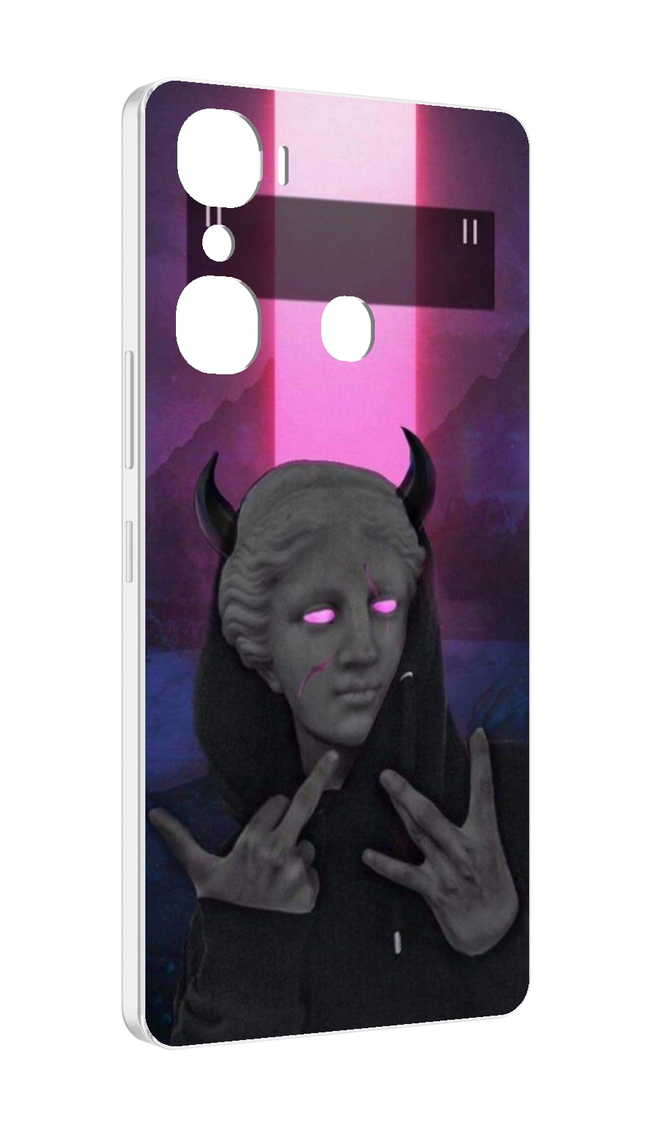 

Чехол MyPads глитч-статуя для Infinix Hot 12 Pro, Прозрачный, Tocco