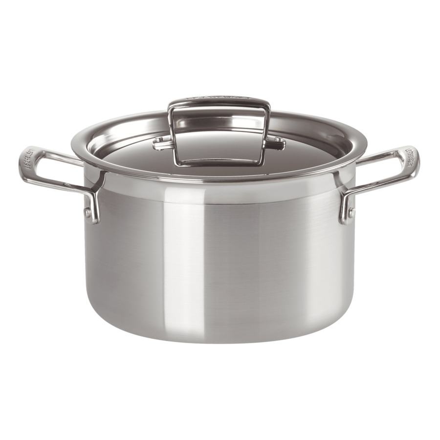 фото Кастрюля le creuset 3 ply stainless steel с крышкой 18 см, сталь нержавеющая