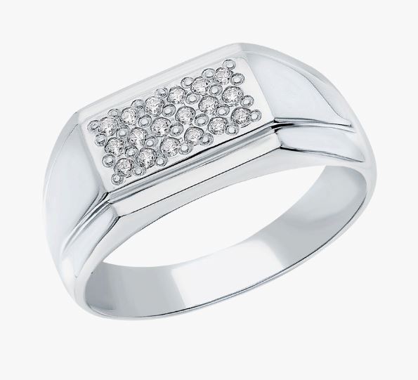 

Кольцо из серебра р. 21 Golden Eagle 060103, фианит, 060103