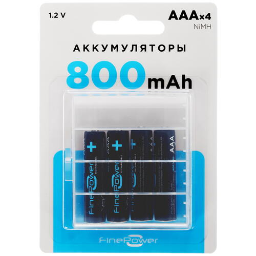 Аккумулятор Finepower AAA 800*4 мА*ч