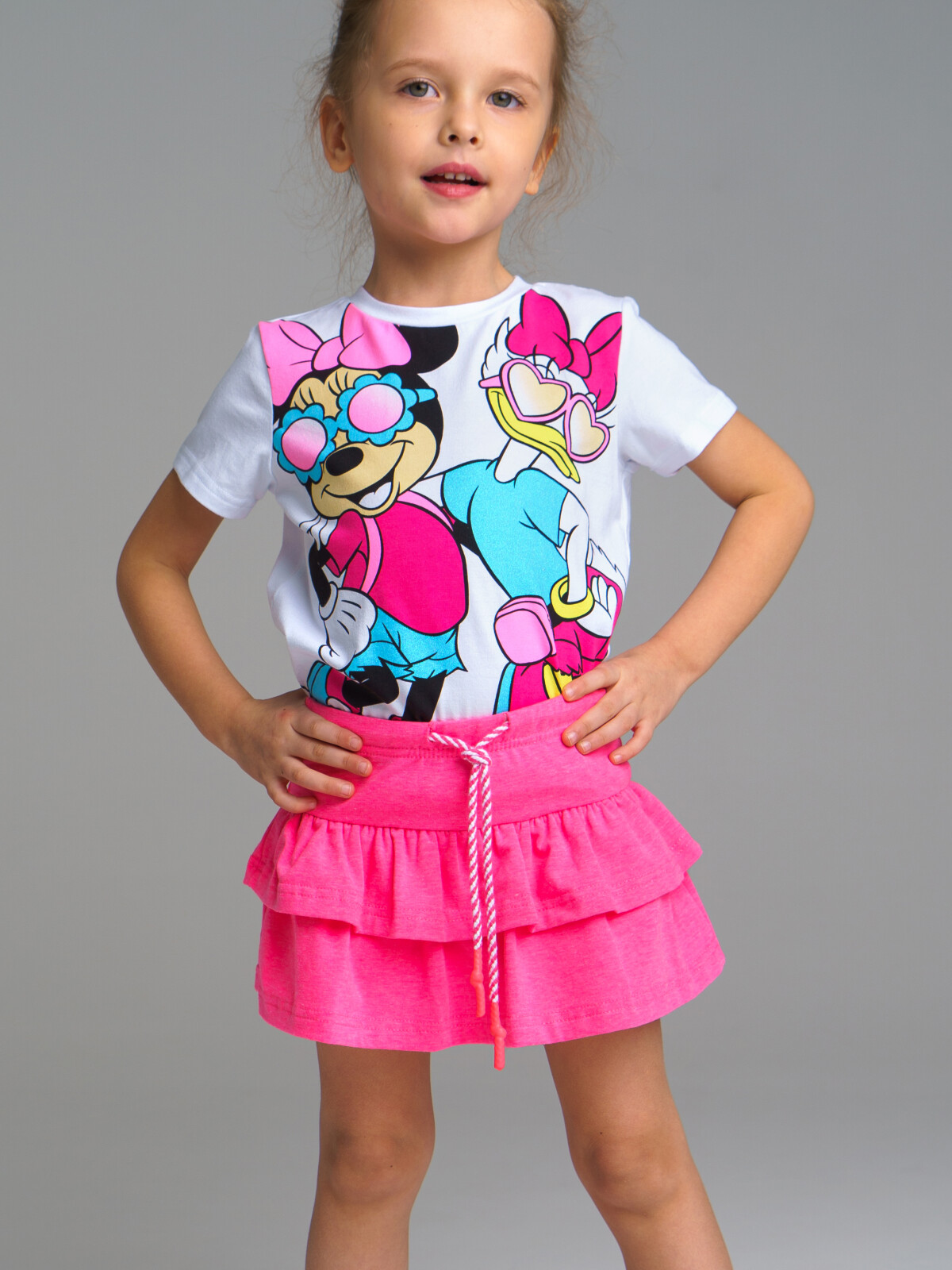 Юбка детская PlayToday 12322063, цвет фуксия, размер 110 playtoday юбка шорты трикотажные для девочки be positive 12322063