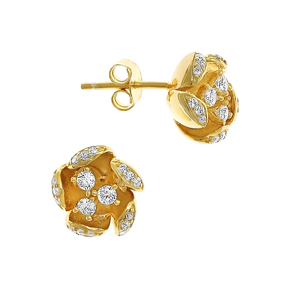 

Серьги пусеты из серебра Balex Jewellery 2451910004, фианит, 2451910004