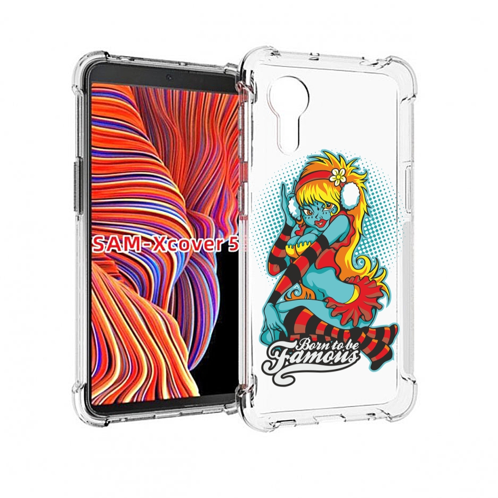 

Чехол MyPads нарисованная девушка в наушниках для Samsung Galaxy Xcover 5, Прозрачный, Tocco