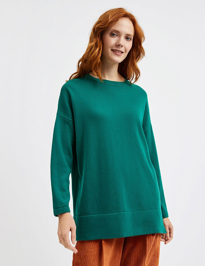

Джемпер женский United Colors of Benetton 21A_1044D1005 зеленый S, 21A_1044D1005