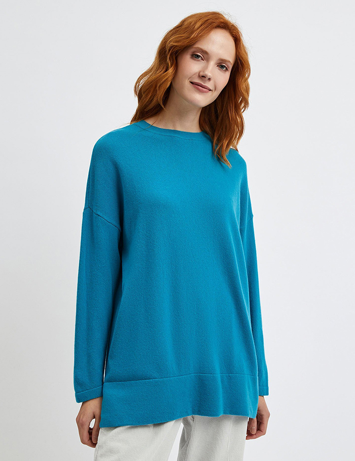 

Джемпер женский United Colors of Benetton 21A_1044D1005 голубой S, 21A_1044D1005
