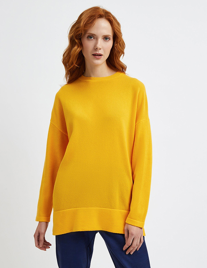 

Джемпер женский United Colors of Benetton 21A_1044D1005 желтый S, 21A_1044D1005