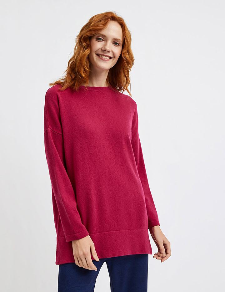 

Джемпер женский United Colors of Benetton 21A_1044D1005 фиолетовый S, 21A_1044D1005