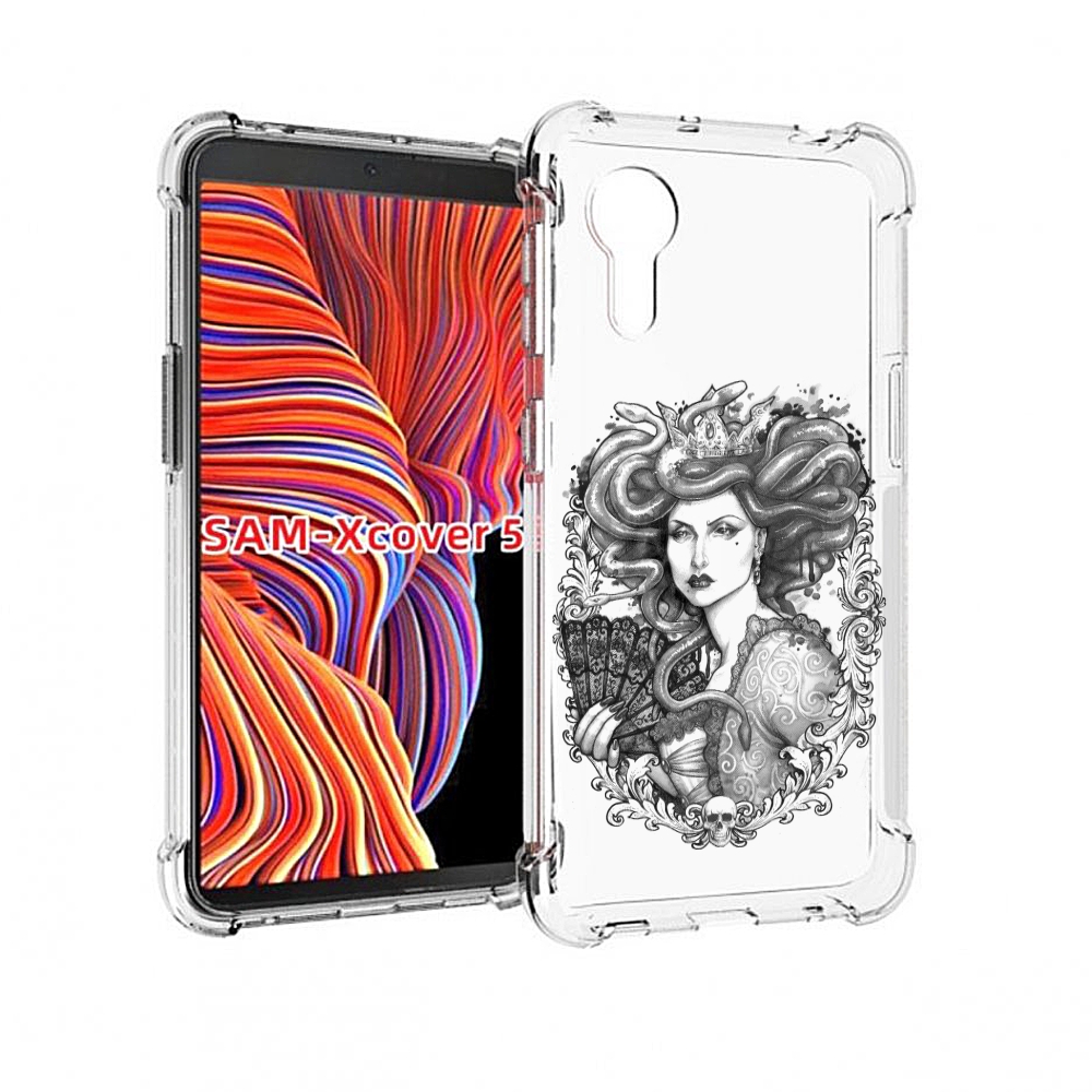 Чехол MyPads медуза черно белый для Samsung Galaxy Xcover 5