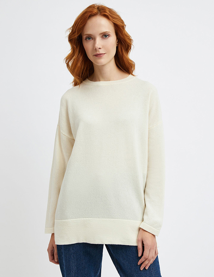 

Джемпер женский United Colors of Benetton 21A_1044D1005 бежевый S, 21A_1044D1005
