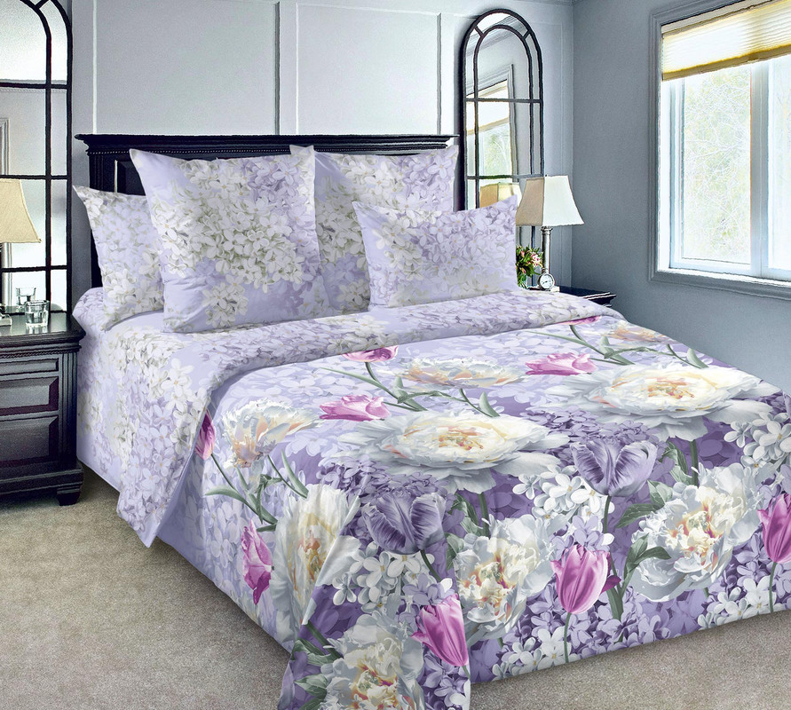 Комплект постельного белья Ивушка 1.5спальное перкаль на молнии