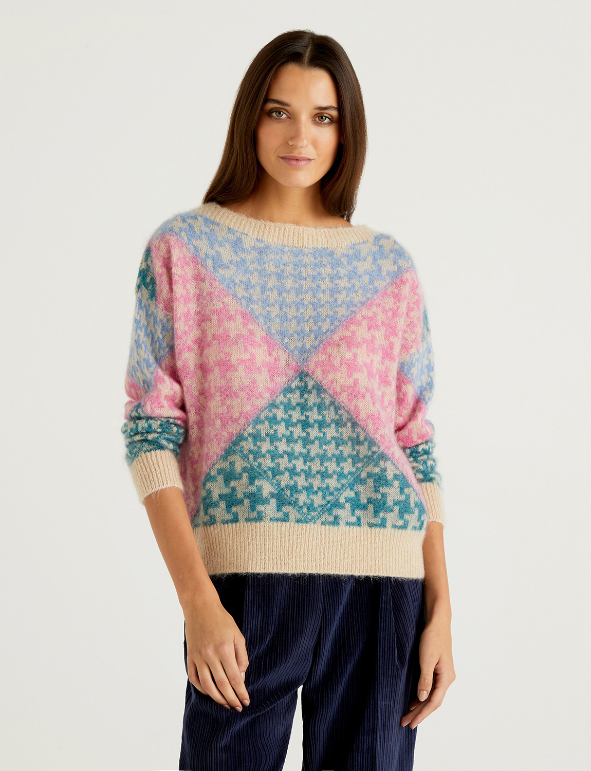 

Джемпер женский United Colors of Benetton 21A_1042E1P28 разноцветный M, 21A_1042E1P28