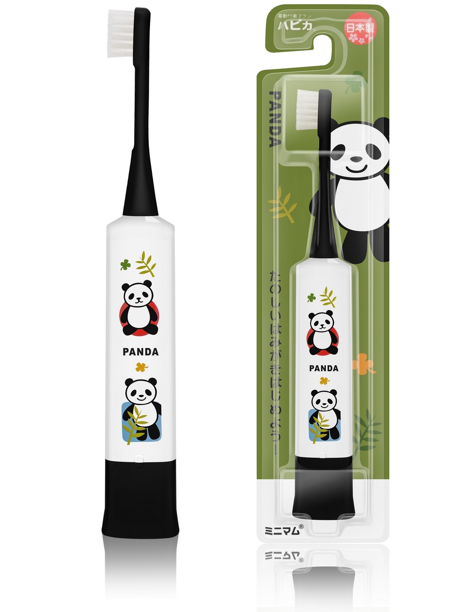 фото Детская электрическая звуковая зубная щётка hapica panda dbk-5kwk 3-10 лет 1 шт.