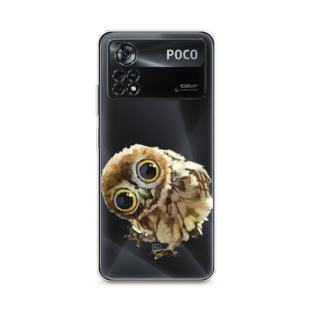 

Чехол Awog на Poco X4 Pro 5G "Любопытный совенок", Разноцветный, 313150-1
