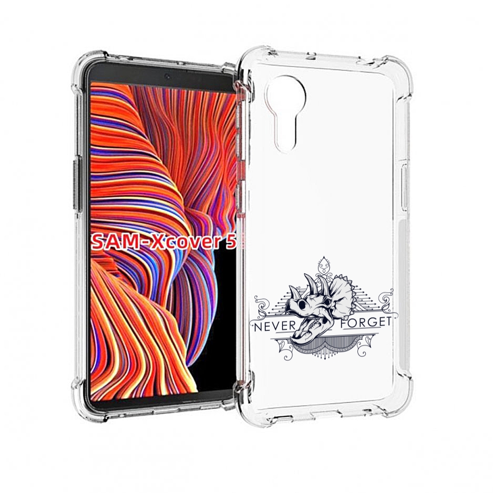 Чехол MyPads логотип носорога никогда не забуду для Samsung Galaxy Xcover 5