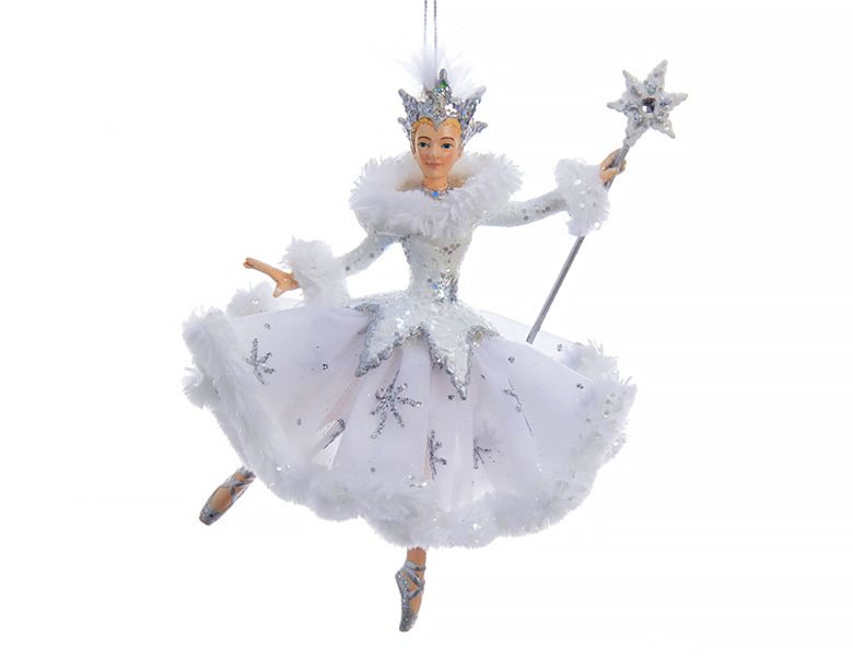 фото Елочная игрушка kurts adler снежная королева c9256 17,2 см белый 1 шт.