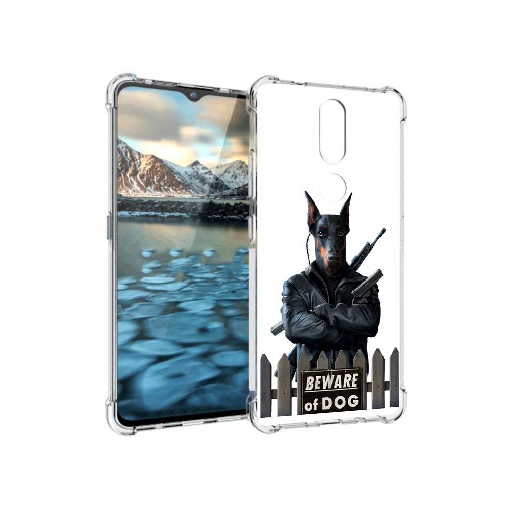 

Чехол MyPads Tocco для Nokia 2.4 доберман (PT227049.107.332), Прозрачный, Tocco