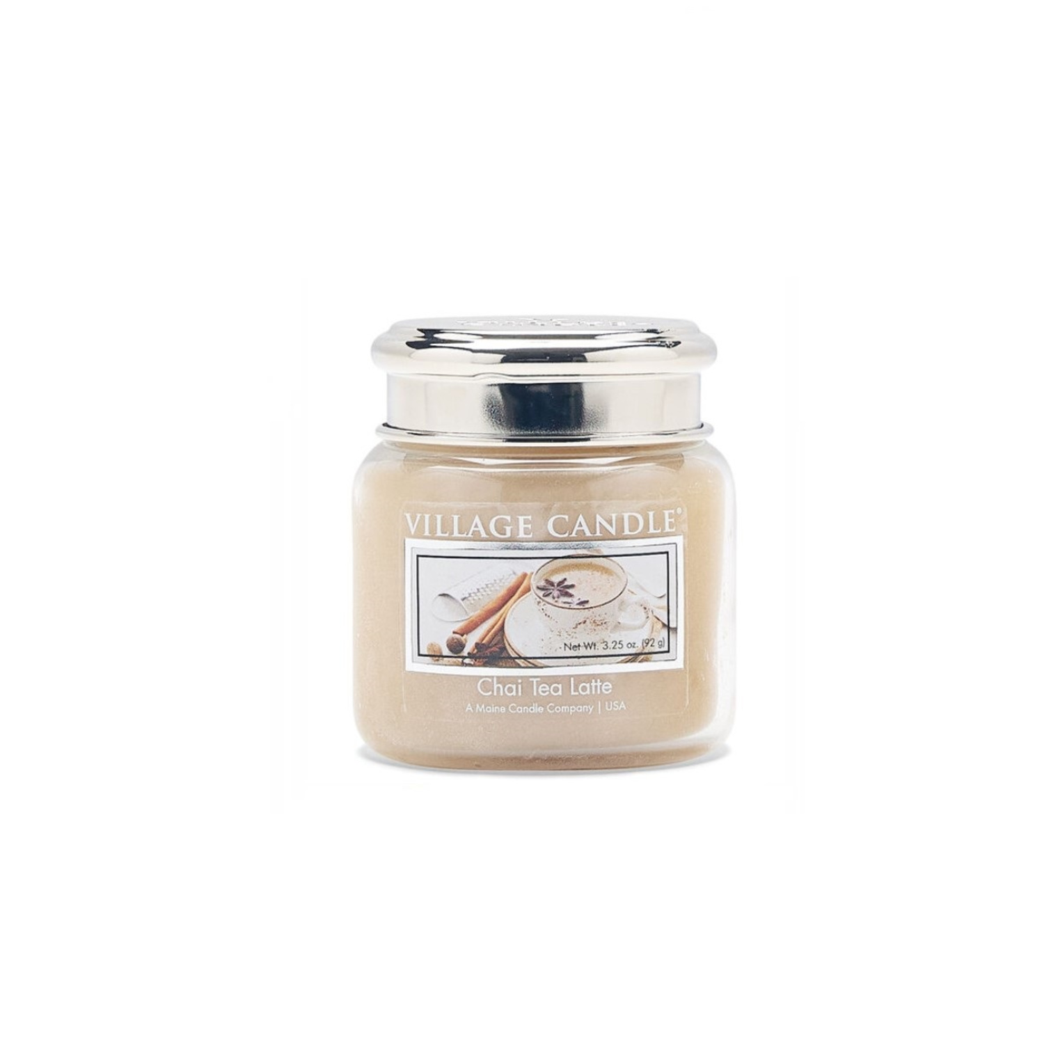 

Ароматическая свеча Village Candle Имбирный Чай, маленькая, Бежевый