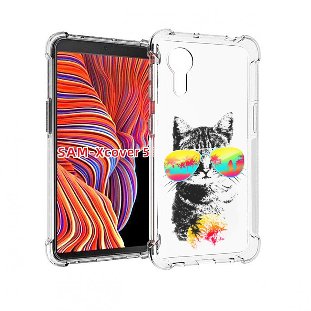 

Чехол MyPads крутой кот для Samsung Galaxy Xcover 5, Прозрачный, Tocco