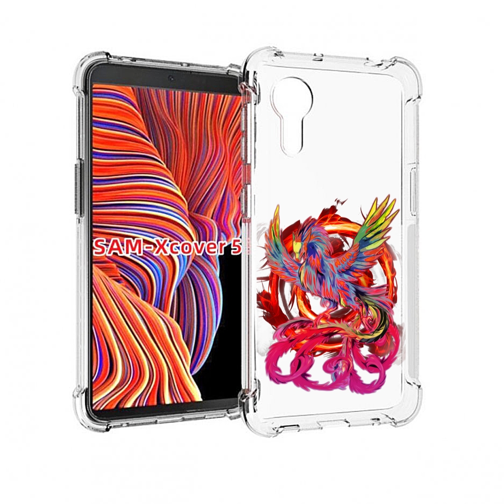 Чехол MyPads красочный феникс для Samsung Galaxy Xcover 5