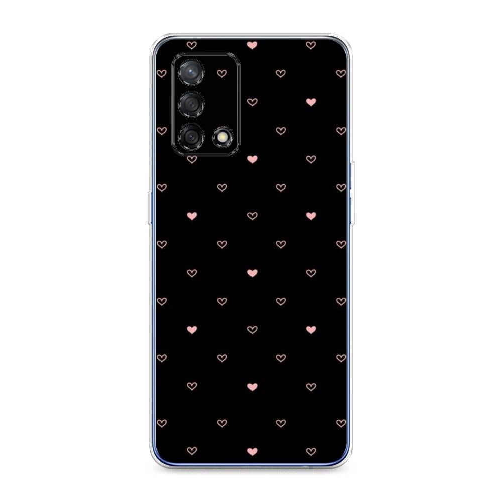 

Чехол Awog на OPPO A74 4G/F19 "Черный фон и сердечки", Разноцветный, 256050-3