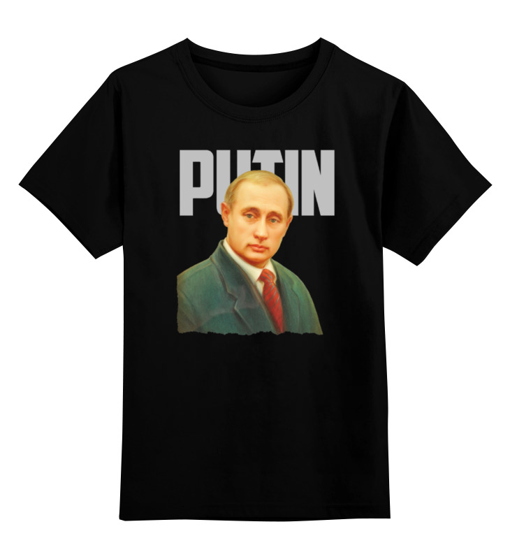 

Детская футболка Printio Putin цв.черный р.128, 0000000770780