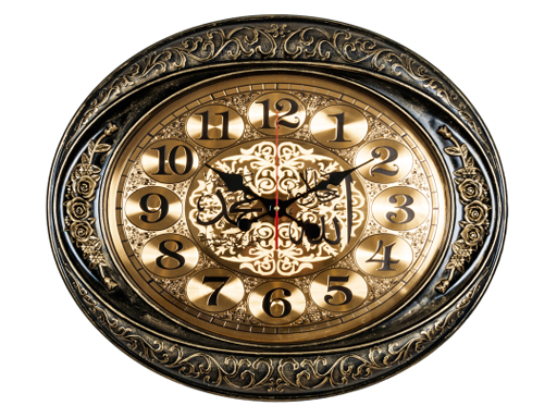 фото Часы настенные рубин "21 век"6453-005 63.5*53.5 черный с золотом 6453-005