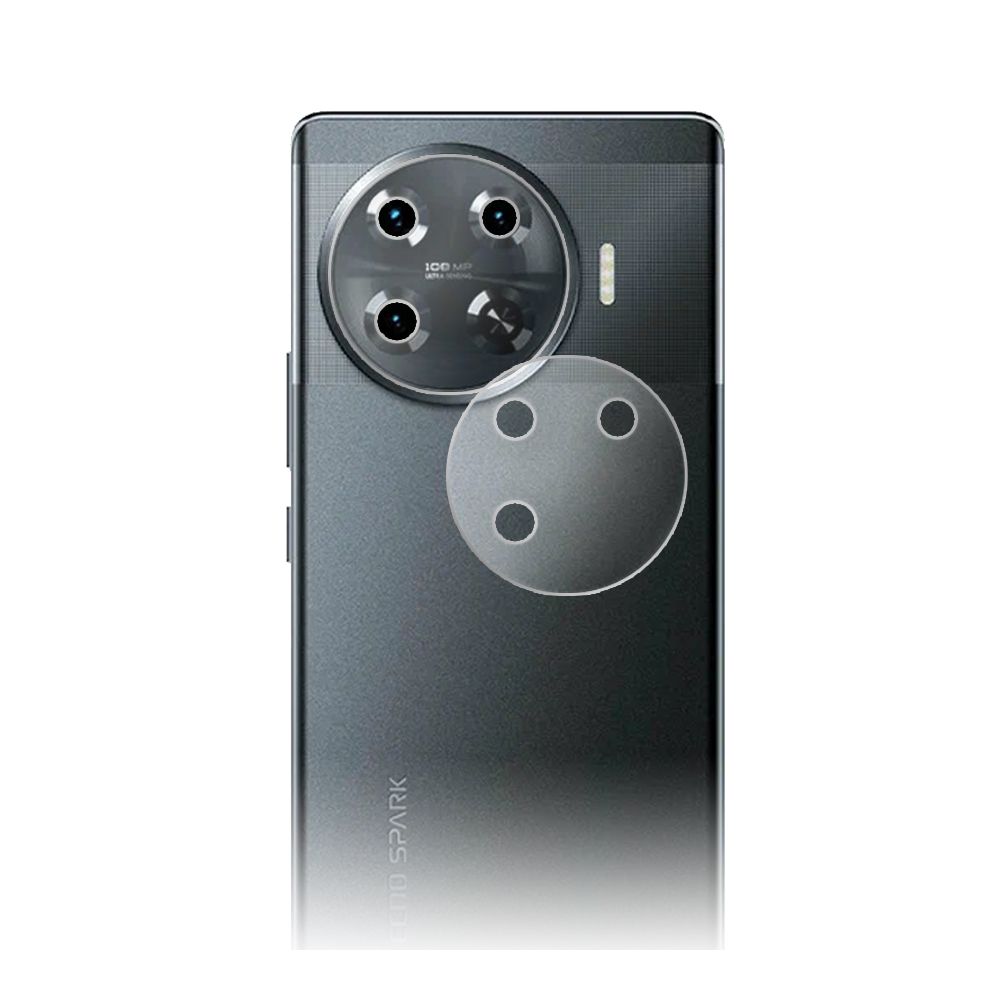 

Стекло защитное гибридное Krutoff для камеры TECNO Spark 20 Pro+ (2шт.)