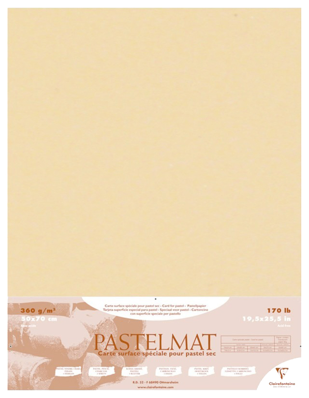 

Бумага для пастели Clairefontaine Pastelmat 500x700 мм 5 листов 360 г/м2 бархат лютик