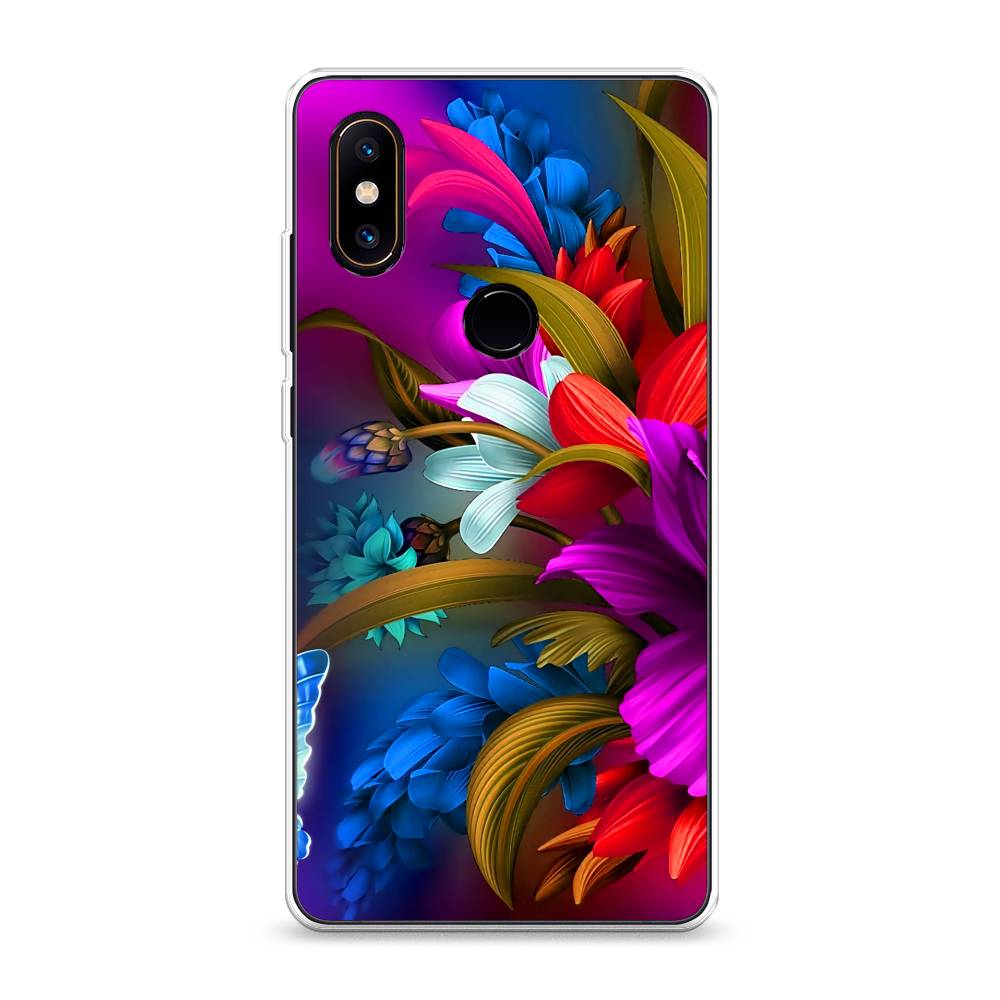

Чехол на Xiaomi Mi Mix 2S "Фантастические цветы", Фиолетовый;красный;синий, 33450-2