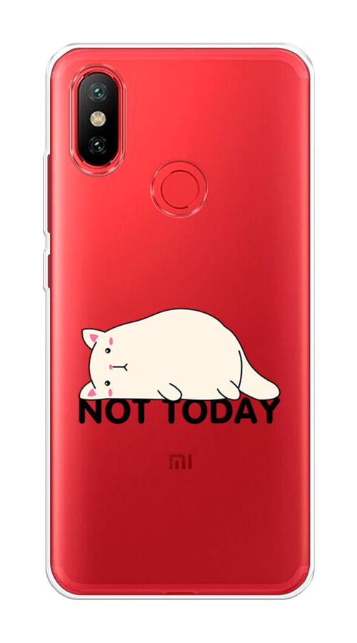 

Чехол на Xiaomi Mi 6X "Cat not today", Белый;розовый;черный, 33250-1