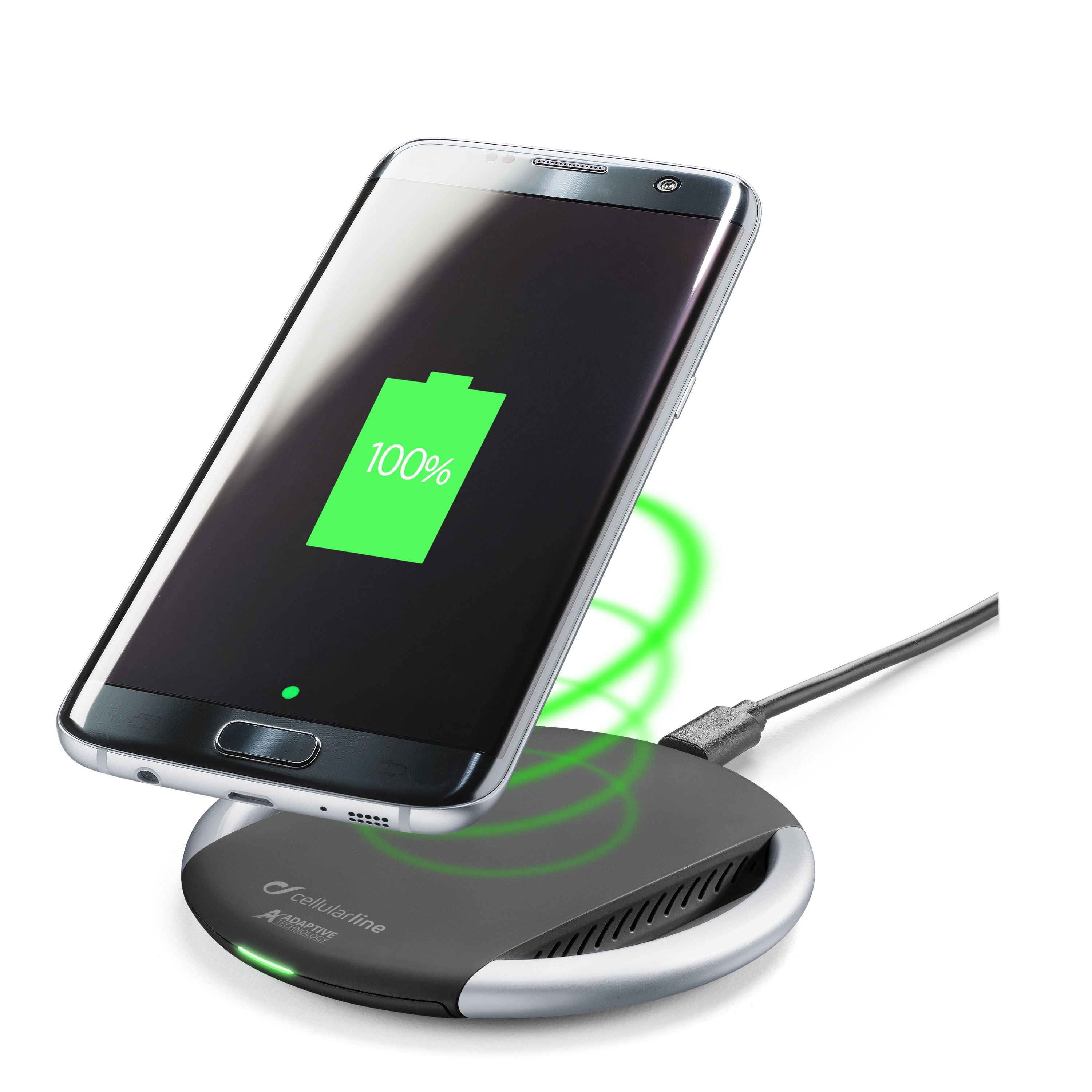 

Беспроводное зарядное устройство Cellularline Fast Charge, черный