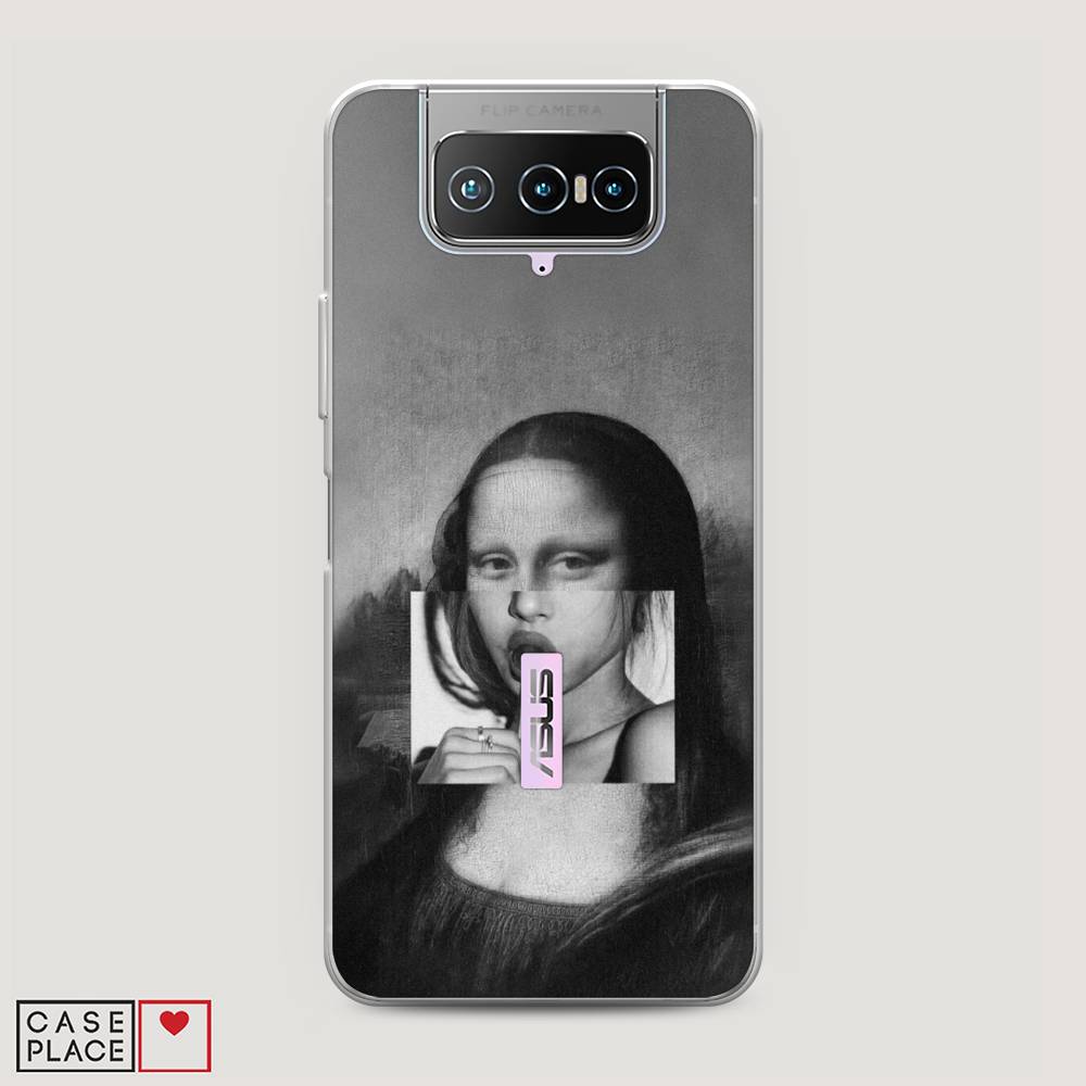 

Чехол Awog на Asus Zenfone 7 ZS670KS "Mona Lisa sucking lollipop", Серый, 44050-9