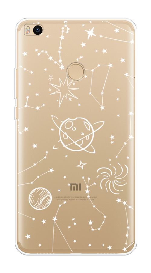 

Чехол на Xiaomi Mi Max 2 "Планеты в космосе", Белый, 32150-2
