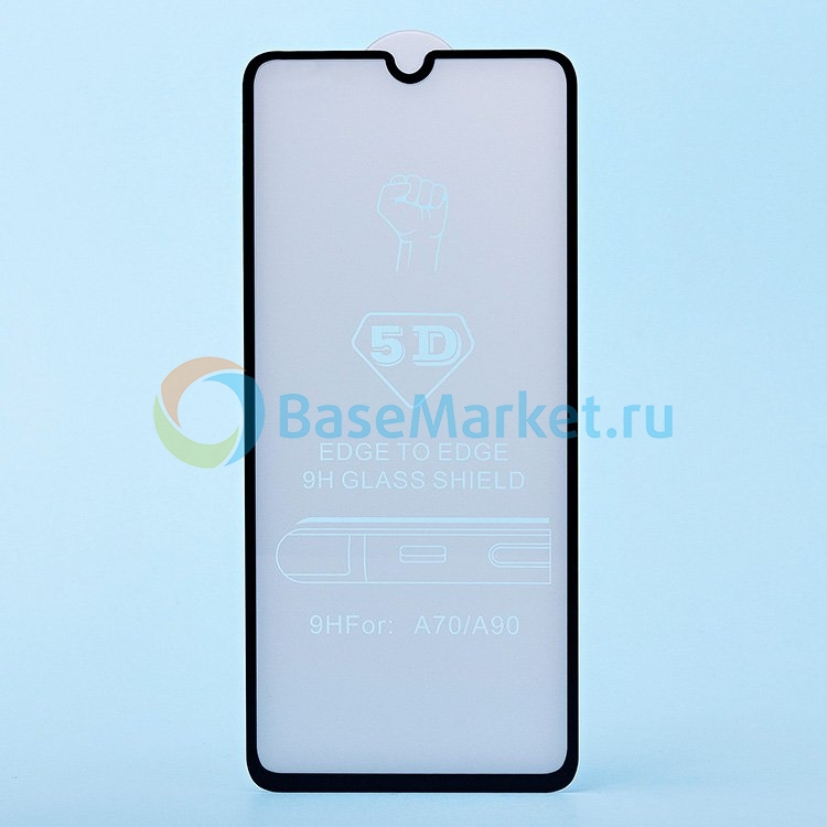 

Защитное стекло для Samsung A705F Galaxy A70 полное покрытие, черный (в упаковке)