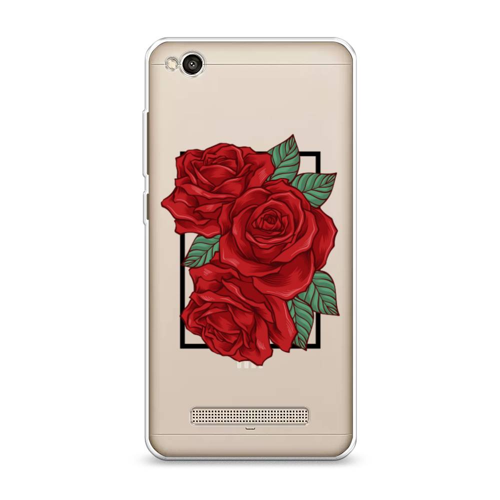 

Чехол на Xiaomi Redmi 4A "Три алые розы", Красный, 31350-2