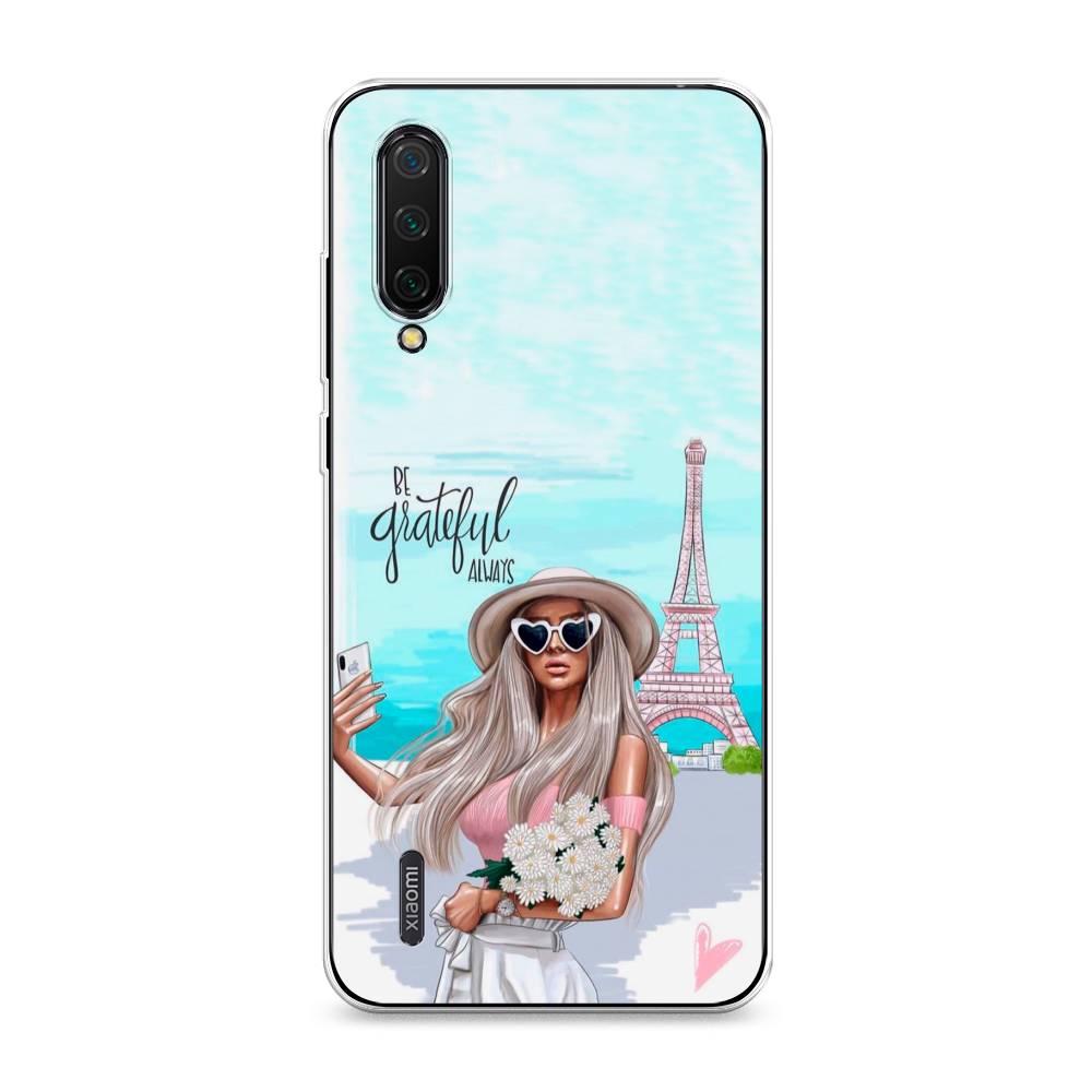 

Чехол на Xiaomi Mi A3 Lite "Селфи Париж", Голубой;бежевый, 36250-6