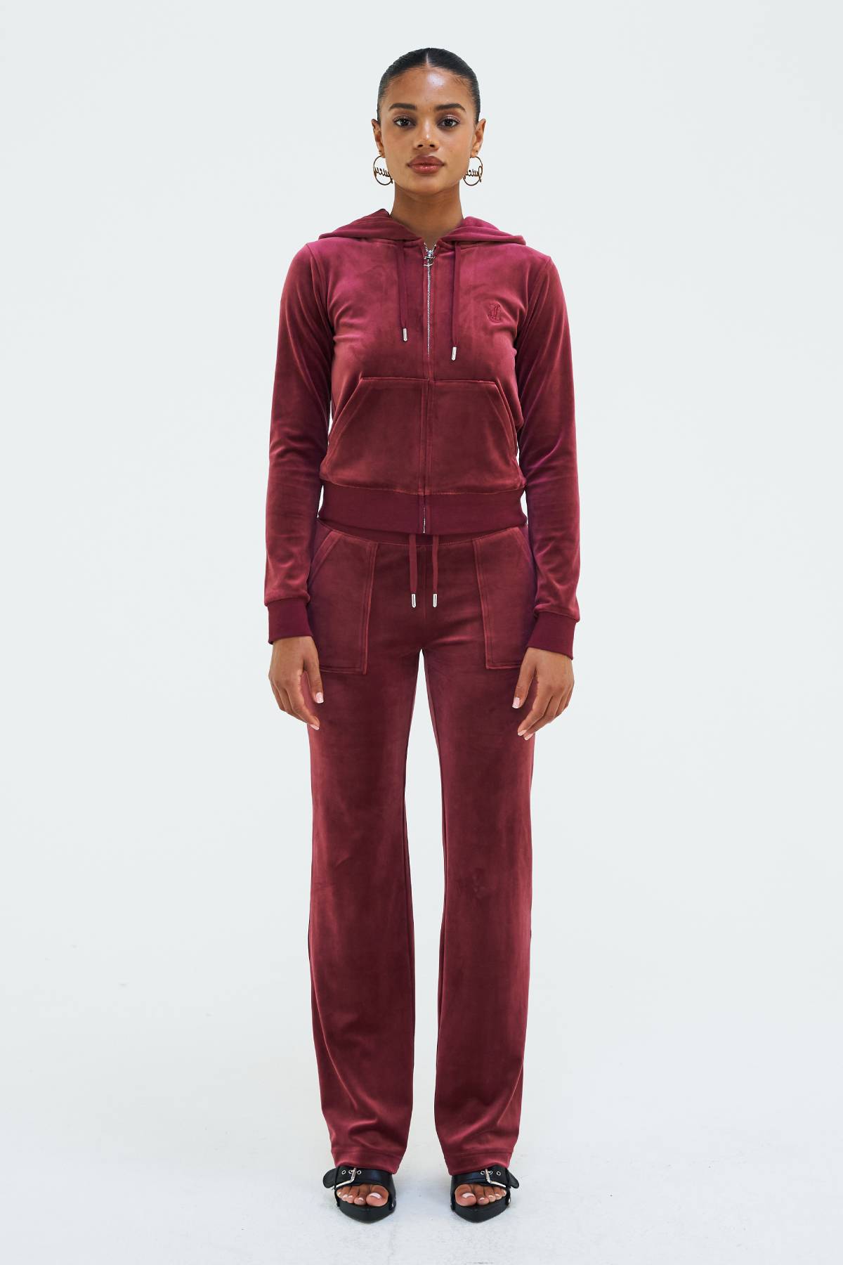 

Спортивные брюки женские Juicy Couture JCAP180 бордовые 44 RU, Бордовый, JCAP180