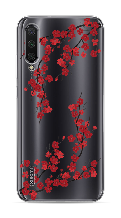 

Чехол на Xiaomi Mi CC9E "Красная сакура", Красный;черный, 36050-2