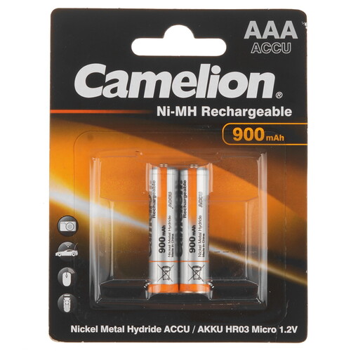 

Аккумулятор Camelion NH-AAA900BP2 900 мА*ч, NH-AAA900BP2