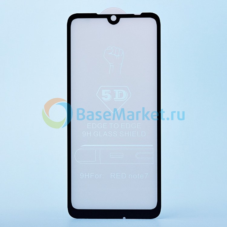 

Защитное стекло для Xiaomi Redmi Note 7 полное покрытие, черный (в упаковке)
