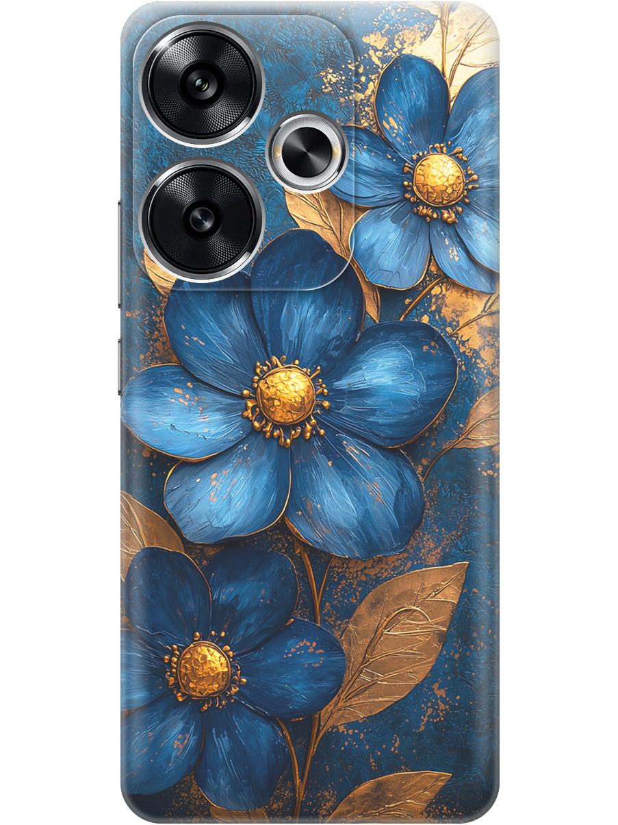 

Силиконовый чехол на Xiaomi Redmi Turbo 3 / Poco F6 с принтом 835095, Прозрачный;золотистый;синий, 783980823