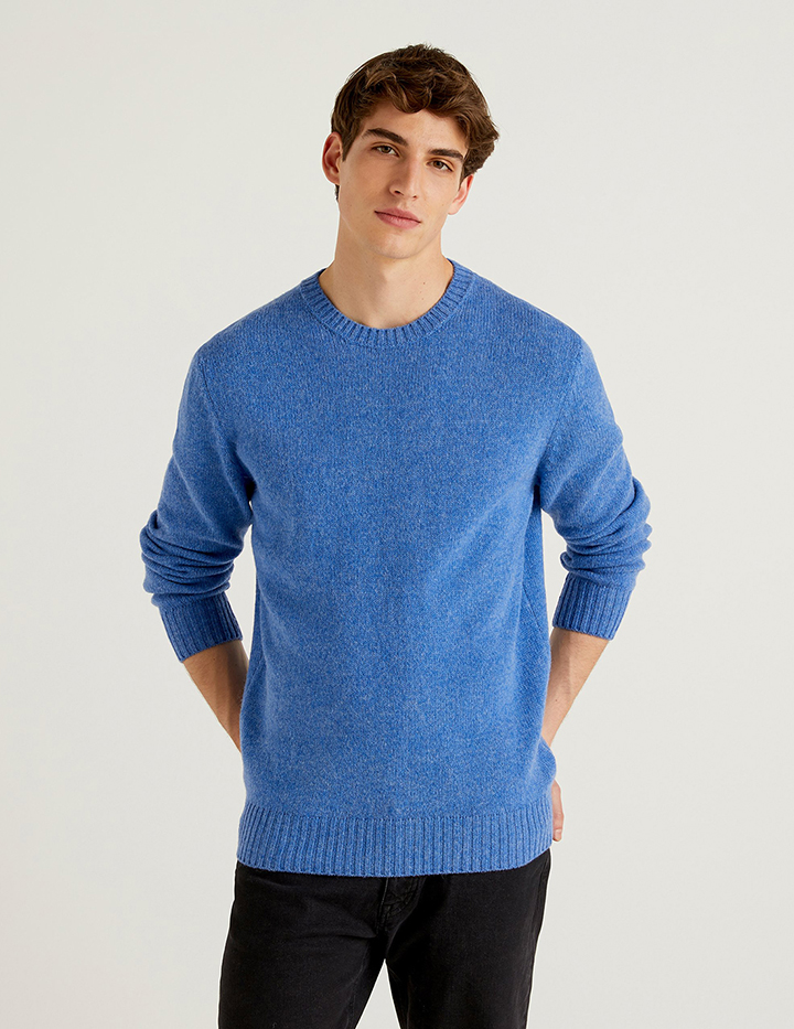 

Джемпер мужской 21A_103MK1N24 United Colors of Benetton синий S, 21A_103MK1N24