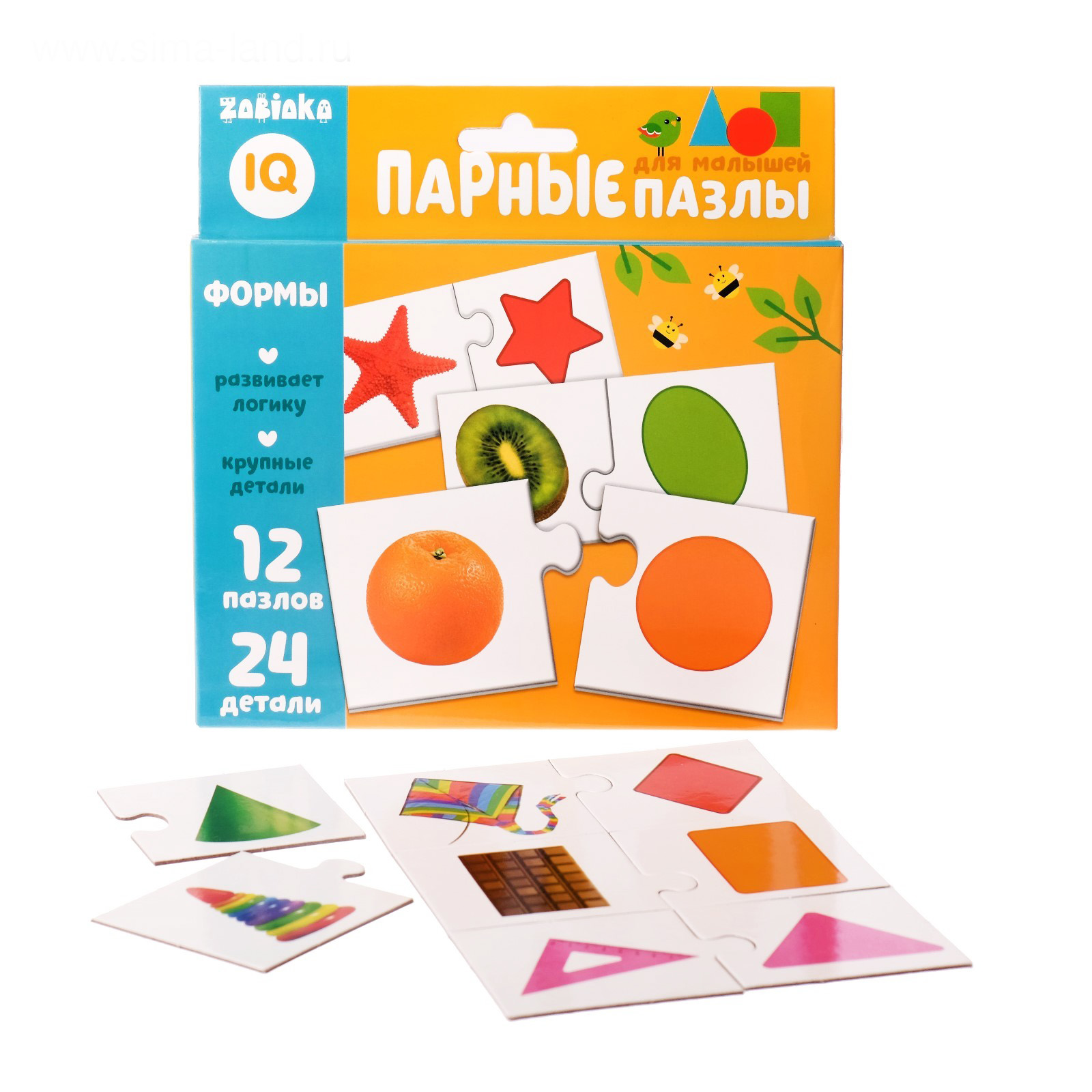 

Парные пазлы Puzzle Time Формы, 24 детали 3443417