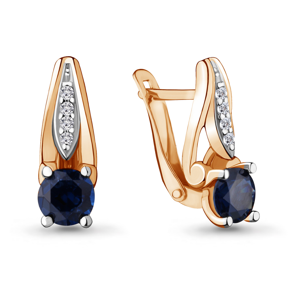 

Серьги из серебра с фианитом Aquamarine 42966Б_925_з, 42966Б_925_з
