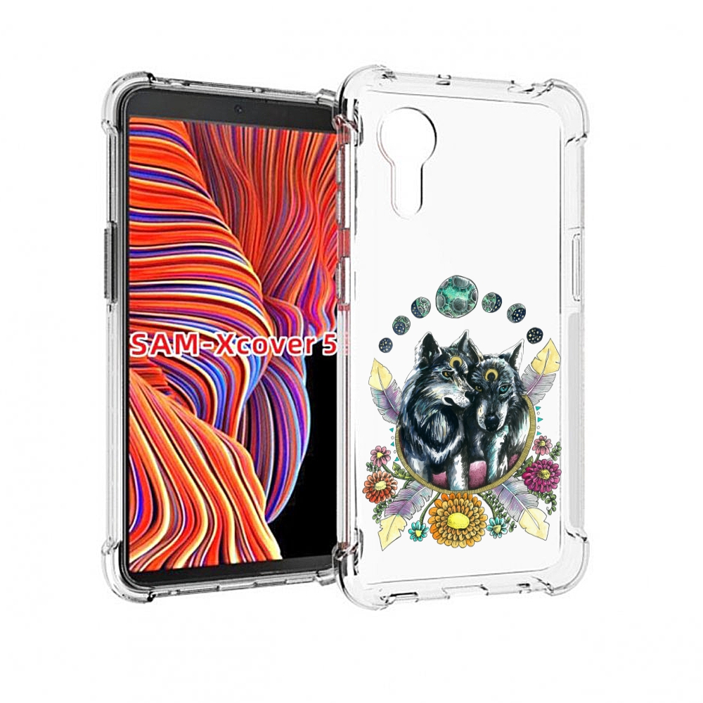 Чехол MyPads красивые волки абстракция для Samsung Galaxy Xcover 5