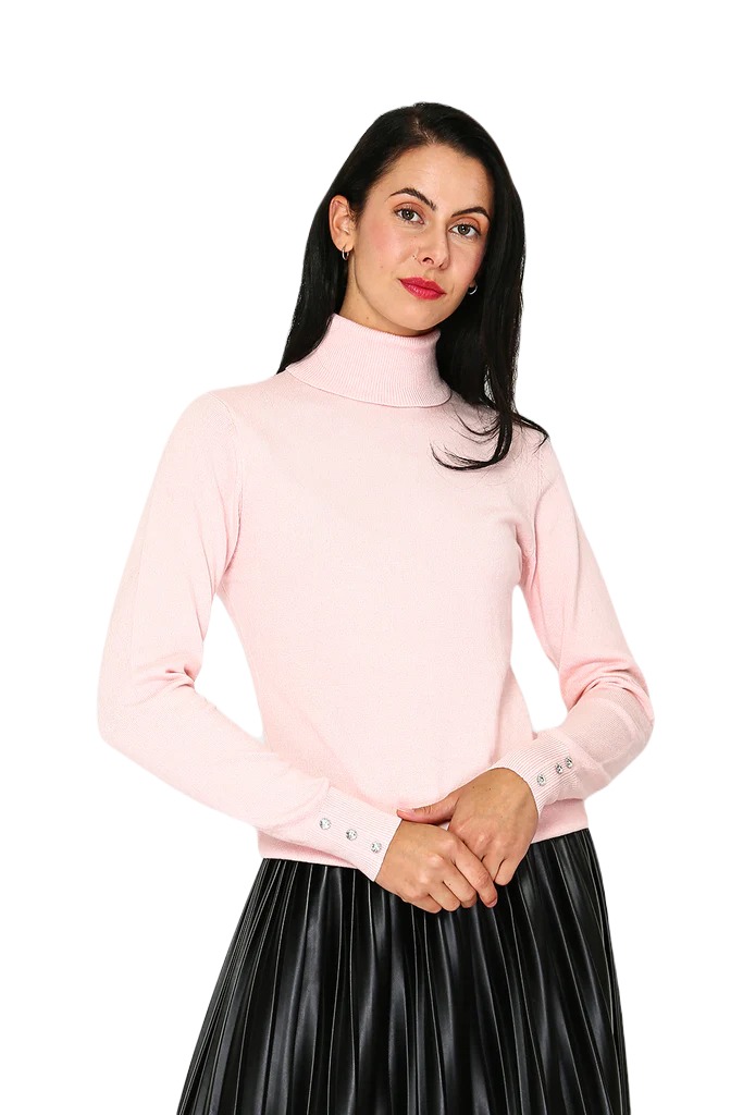 Водолазка женская Assuili ASF1258 розовая L