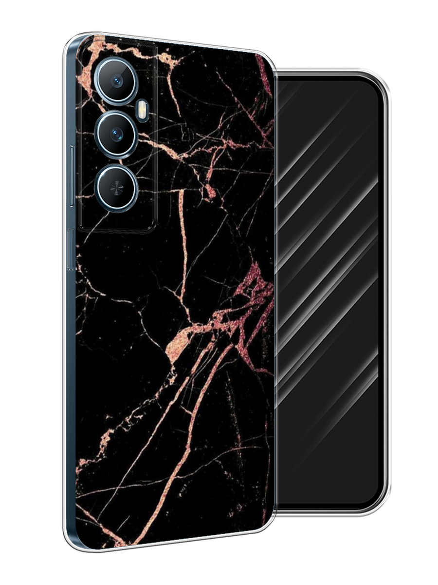 

Чехол Awog на Realme C65 "Мрамор розовое золото", Черный;розовый, 2516750-1