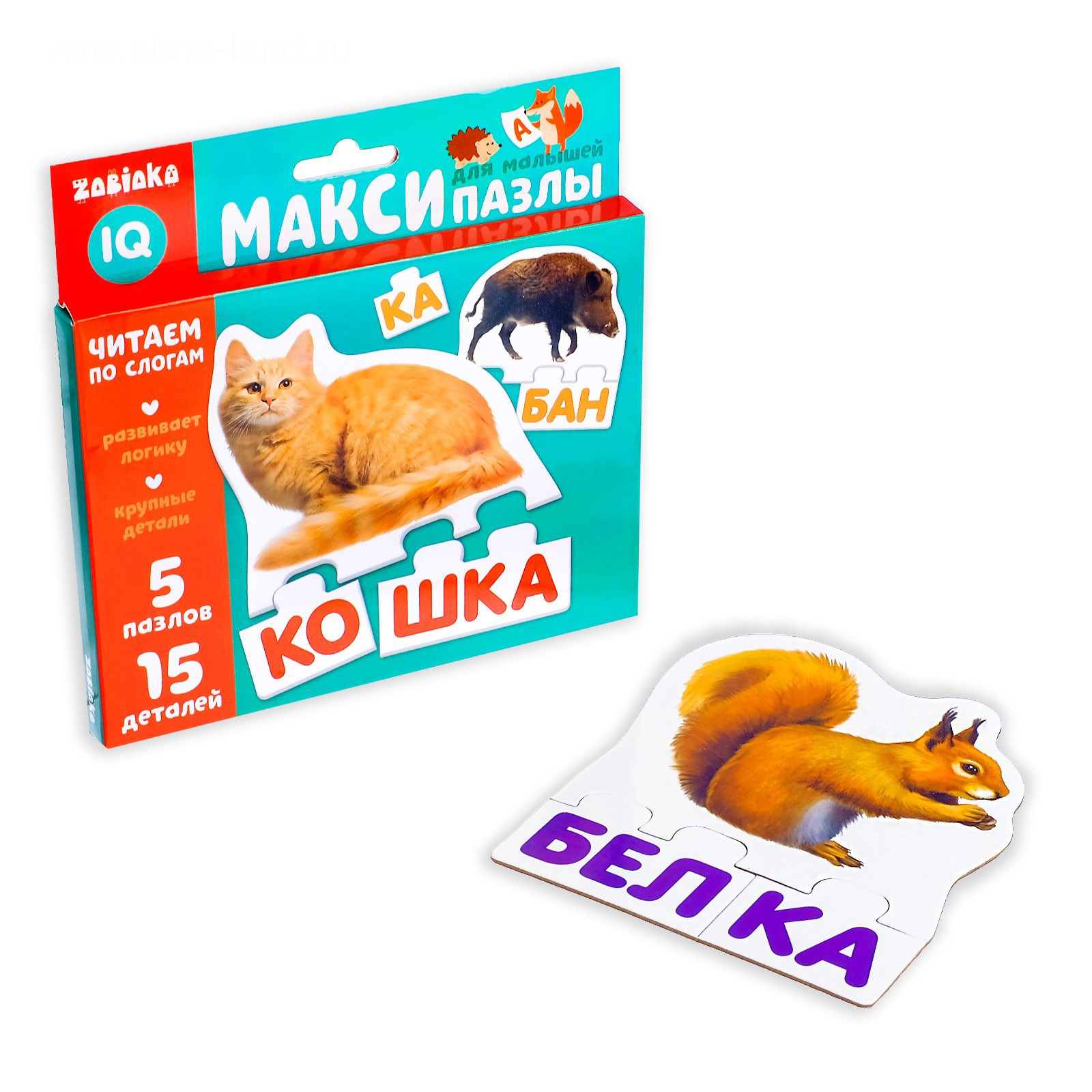 

Макси-пазлы Puzzle Time Читаем по слогам. 2 слога 3443426