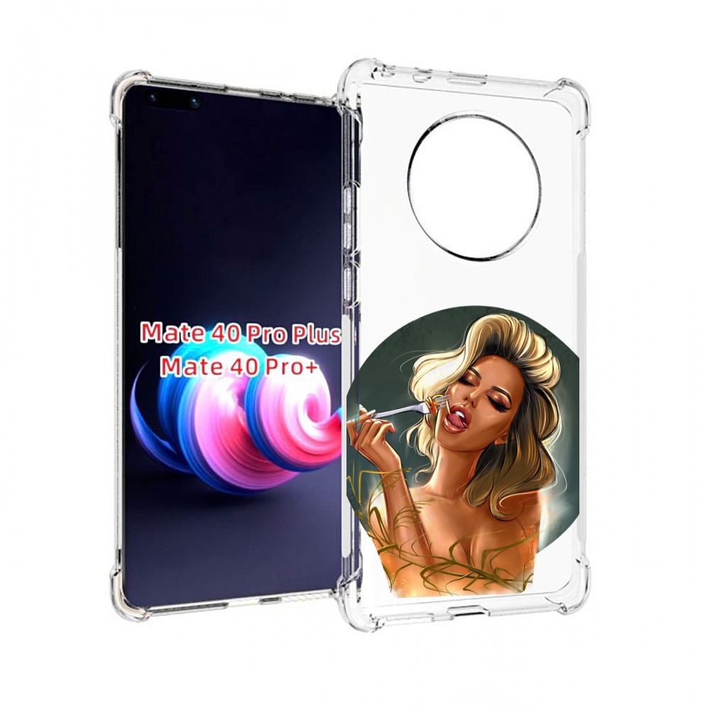 

Чехол MyPads голодная-девушка-модель женский для Huawei Mate 40 Pro+ Plus, Прозрачный, Tocco